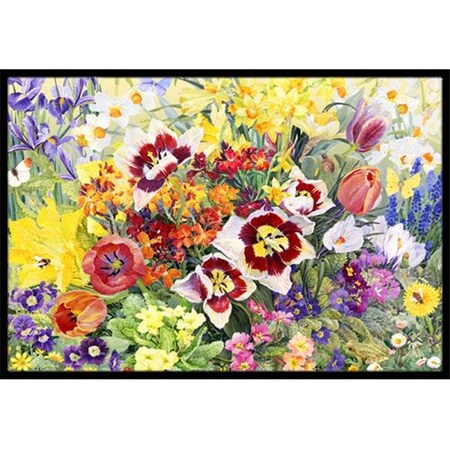 Carolines Treasures Carolines Treasures SASE0954MAT Spring Floral by Anne Searle Indoor or Outdoor Mat; 18 x 27 SASE0954MAT